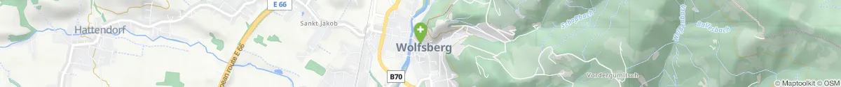 Kartendarstellung des Standorts für Apotheke Weisser Wolf in 9400 Wolfsberg